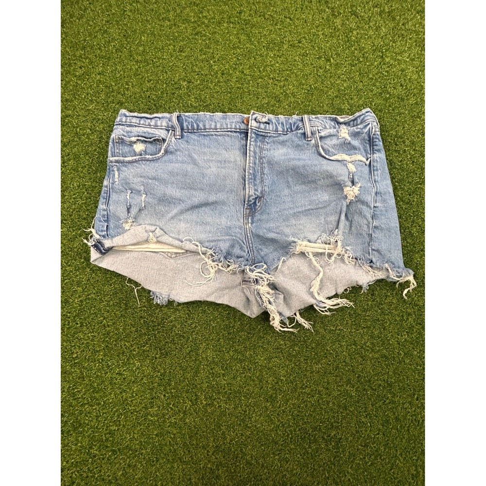 Abercrombie & Fitch The Dad Short High Rise Distressed Denim Shorts Size 35/20